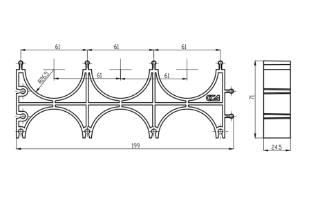 Кластер ССД-Пайп УльтраФ OD 50 мм  тройной