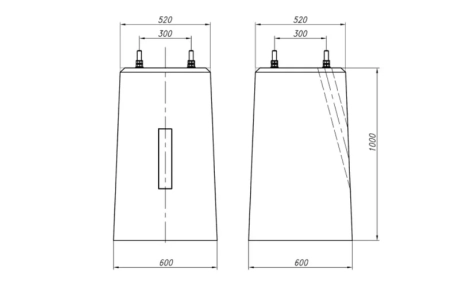 Фундамент типа I для светофоров со складной лестницей ФС 100х60 13237-00-00