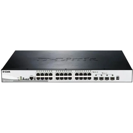 Коммутатор D-Link DGS-1510-28XMP/A1A 24G 4SFP+ 24PoE+ 370W управляемый