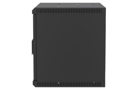 Шкаф телекоммуникационный настенный разборный черный 19”,9U(600x450), ШТ-НСр-9U-600-450-С-Ч дверь стеклянная ССД