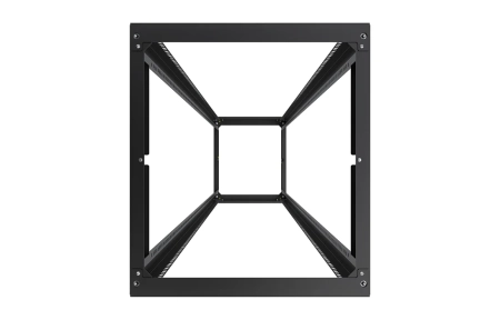 Стойка телекоммуникационная двухрамная открытая СТ-42U-600-2М-Э-Ч черная 9005