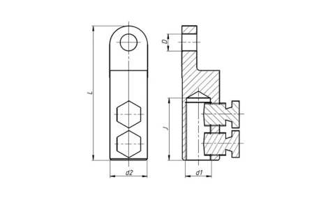 Наконечник болтовой 2НБ-2 (70-120 мм2)