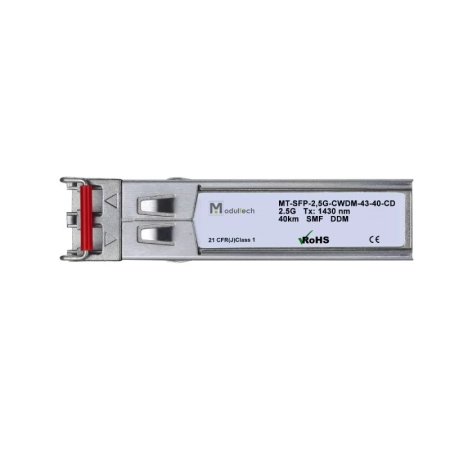 Модуль SFP CWDM 2,5 Гбит/с, 40 км, 1430 нм, SMF, LC