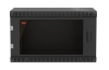 Шкаф телекоммуникационный настенный разборный черный 19”,6U(600x450), ШТ-НСр-6U-600-450-С-Ч дверь стекло ССД