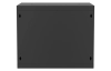 Шкаф телекоммуникационный настенный разборный черный 19”,9U(600x450), ШТ-НСр-9U-600-450-С-Ч дверь стеклянная ССД