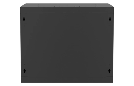 Шкаф телекоммуникационный настенный разборный черный 19”,9U(600x450), ШТ-НСр-9U-600-450-С-Ч дверь стеклянная ССД