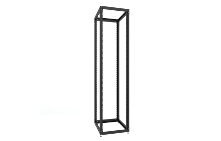 Стойка телекоммуникационная двухрамная открытая СТ-49U-600-2М-Э-Ч черная 9005