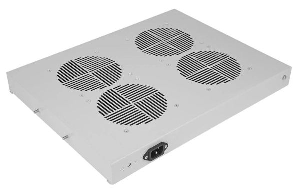 Вентиляторный модуль , 4 вентилятора с термодатчиком 35С ВМ-4-19"-Ш со шнуром ССД