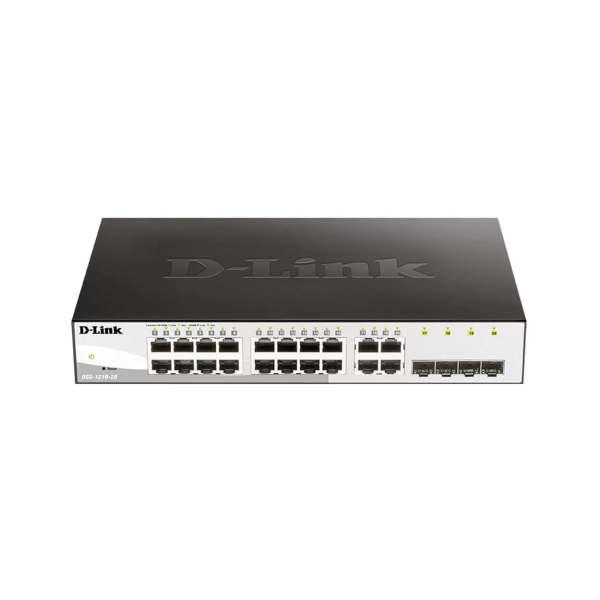 Коммутатор D-Link DGS-1210-20, 16 портов 10/100/1000Base-T, 4 комбо-порта 100/1000Base-T/SFP управляемый