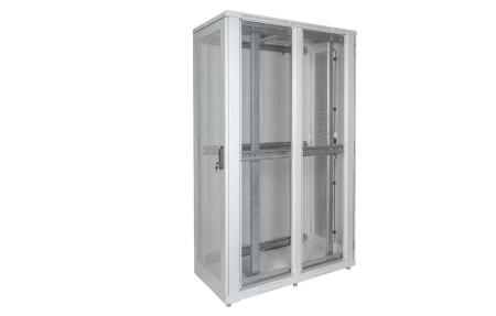 Шкаф телекоммуникационный напольный серверный 19",47U(600x1000) , ШТ-НП-С-47U-600-1000-ПП передняя,задняя двери перфорированные ССД