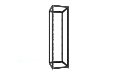Стойка телекоммуникационная двухрамная открытая СТ-42U-600-2М-Э-Ч черная 9005