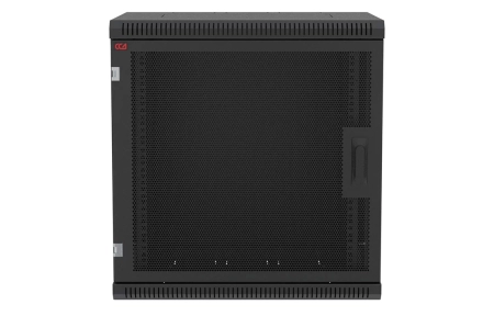 Шкаф телекоммуникационный настенный разборный черный 19”,15U(600x350), ШТ-НСр-15U-600-350-П-Ч дверь перфорированная ССД