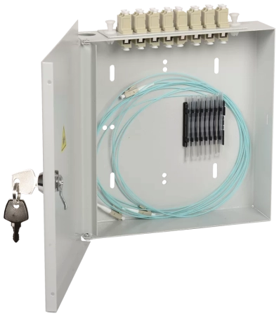 Кросс распределительный настенный КРН, 8, MM, укомплектованный 16 LC/PC