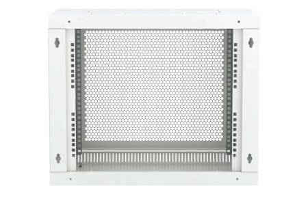 Шкаф телекоммуникационный настенный разборный 19”,9U(600x350), ШТ-НСр-9U-600-350-П дверь перфорированная ССД