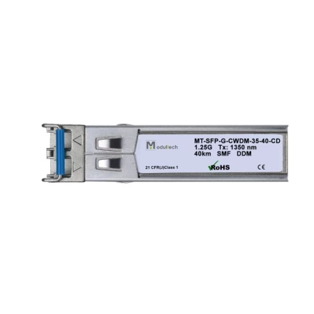 Модуль SFP CWDM 1,25 Гбит/с, 40 км, 1350 нм, SMF, LC