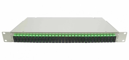 Кросс распределительный стоечный КРС, 19', 1U, 64, SM, укомплектованный 64 SC/APC