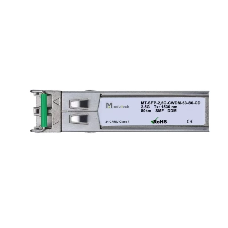 Модуль SFP CWDM 2,5 Гбит/с, 80 км, 1530 нм, SMF, LC