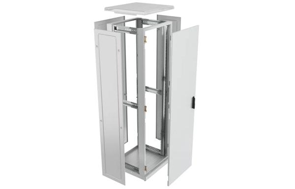 Шкаф телекоммуникационный напольный 19",47U(600x800), ШТ-НП-47U-600-800-М, передняя дверь металл ССД