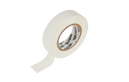 KR-09-2201 Изолента ПВХ KRANZ 19 мм х 25 м, белая, упаковка 5 роликов