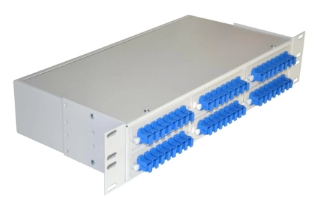 Кросс распределительный стоечный КРС, 19", 2U, 48 SM, укомплектованный 32 SC/UPC
