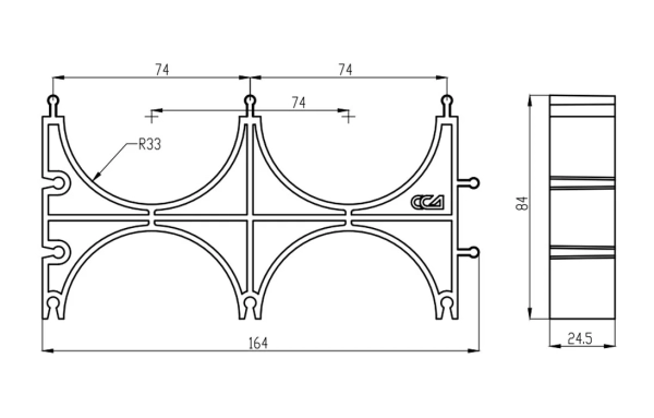 Кластер ССД-Пайп OD 63 мм  двойной
