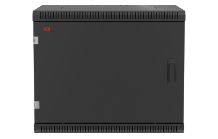 Шкаф телекоммуникационный настенный разборный черный 19”,9U(600x350), ШТ-НСр-9U-600-350-М-Ч дверь металл ССД