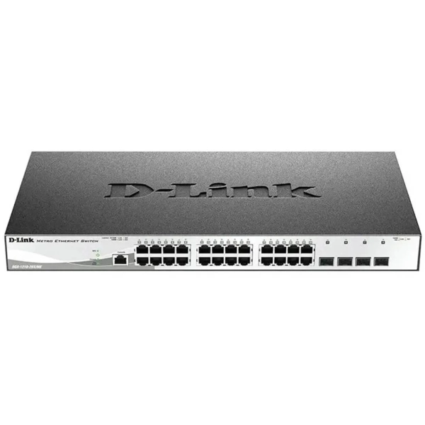 Коммутатор D-Link DGS-1210-28X/ME, 24 порта 10/100/1000Base-T, 4 порта SFP 1000Base-X управляемый
