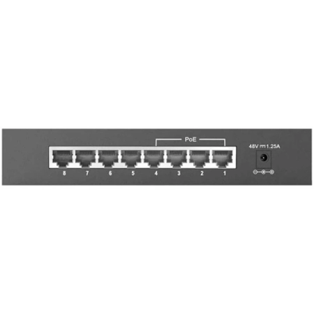 Коммутатор D-Link DES-1008P, 8 портов 10/100Base-T, PoE 802.3af 52W неуправляемый