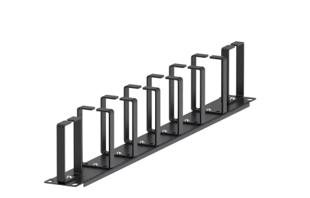 Органайзер кабельный горизонтальный 8 колец 19"  ОКГ-8-19"-1U