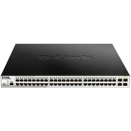 Коммутатор D-Link DGS-1210-52MP/ME/B2A 48G 4SFP 48PoE 370W управляемый