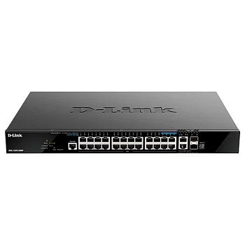 Коммутатор D-Link DGS-1520-28MP/A1A 24G 2x10G 2SFP+ 24PoE+ 370W управляемый