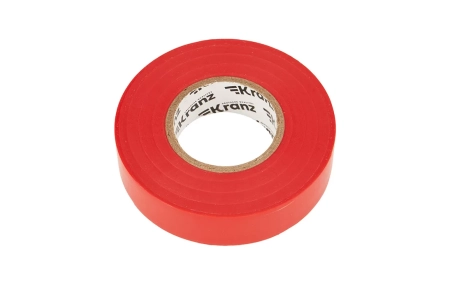 KR-09-2804 Изолента ПВХ KRANZ профессиональная, 0.18х19 мм х 20 м, красная упаковка 10 роликов