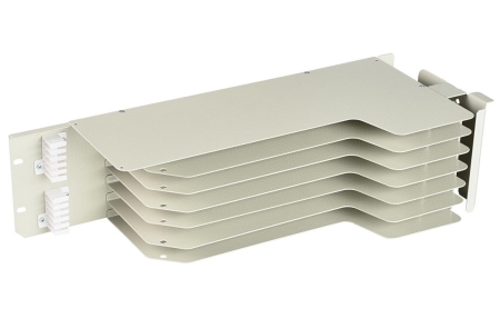 Блок кроссовый 19" 3U на 6 модулей П КБ6-П ВОКС-ФП (корпус)