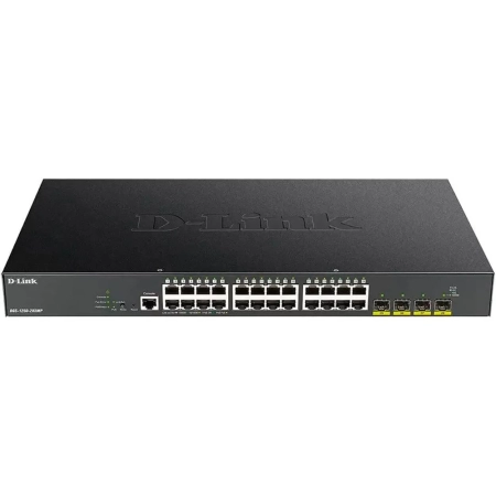 Коммутатор D-Link DGS-1250-28XMP/A1A 24G 4SFP+ 24PoE 370W управляемый