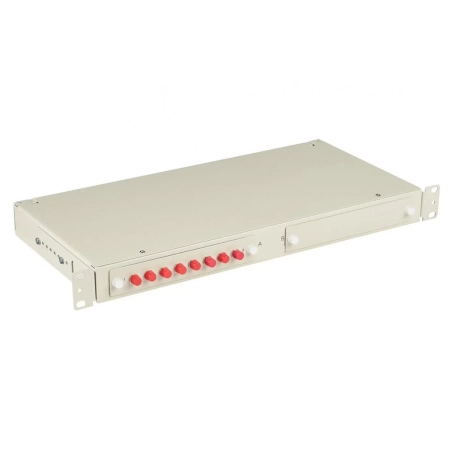 Шкаф кроссовый оптический стоечный ШКОС, 19', 1U, 16, SM, укомплектованный 8 ST/APC