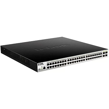 Коммутатор D-Link DGS-1210-52MP/ME/B2A 48G 4SFP 48PoE 370W управляемый