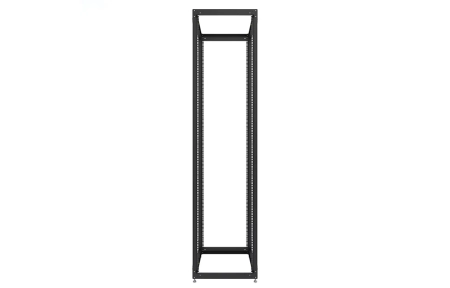 Стойка телекоммуникационная двухрамная открытая СТ-49U-800-2М-Э-Ч черная 9005