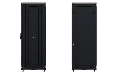 Шкаф телекоммуникационный напольный 19", 33U(800x1000), ШТ-НП-М-33U-800-1000-С-Ч, передняя дверь стекло, черный ССД