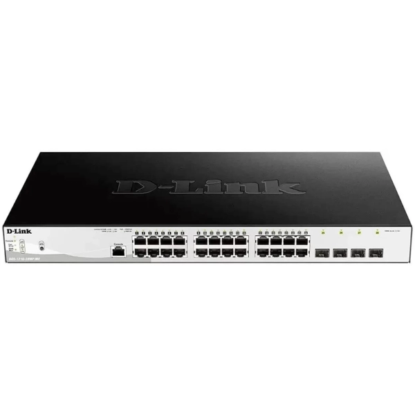 Коммутатор D-Link DGS-1210-28/ME/P, 24 порта 10/100/1000Base-T, 4 порта SFP 1000Base-X управляемый