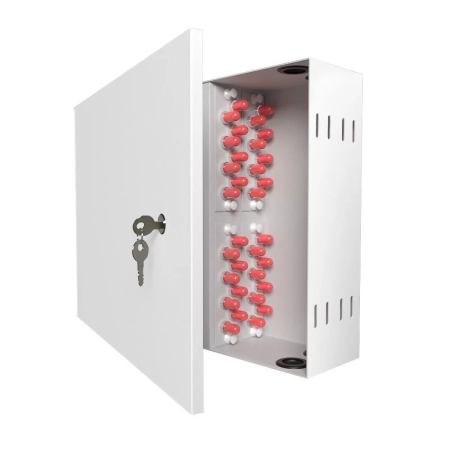 Шкаф кроссовый оптический настенный ШКОН, 32 MM, укомплектованный 32 ST/PC