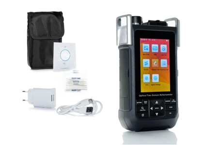 Оптический рефлектометр KIWI-7310 (SM. 1310/1550, 22/20dB, VFL+OPM, кабельный тестер, фонарь)