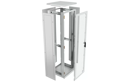 Шкаф телекоммуникационный напольный 19",42U(600x1000), ШТ-НП-42U-600-1000-П, передняя дверь перфорированная ССД