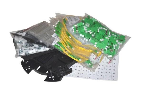 Шкаф кроссовый оптический стоечный ШКОС, 19', 2U, 48, SM, укомплектованный 96 LC/APC