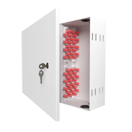 Шкаф кроссовый оптический настенный ШКОН, 48, MM, укомплектованный 48 ST/PC