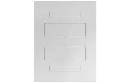 Шкаф телекоммуникационный напольный 19",33U(600x800), ШТ-НП-33U-600-800-ПП, передняя и задняя дверь перфорированная ССД