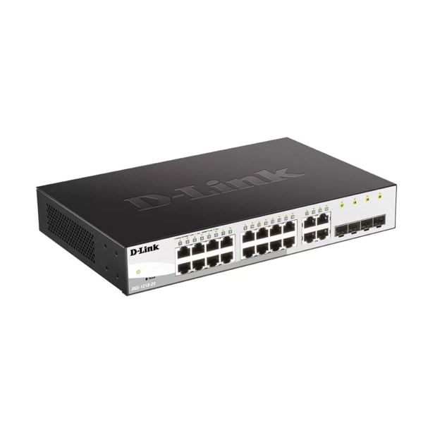 Коммутатор D-Link DGS-1210-20, 16 портов 10/100/1000Base-T, 4 комбо-порта 100/1000Base-T/SFP управляемый