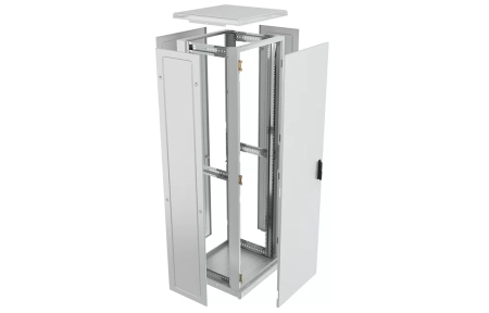 Шкаф телекоммуникационный напольный 19",33U(600x800), ШТ-НП-33U-600-800-ПП, передняя и задняя дверь перфорированная ССД