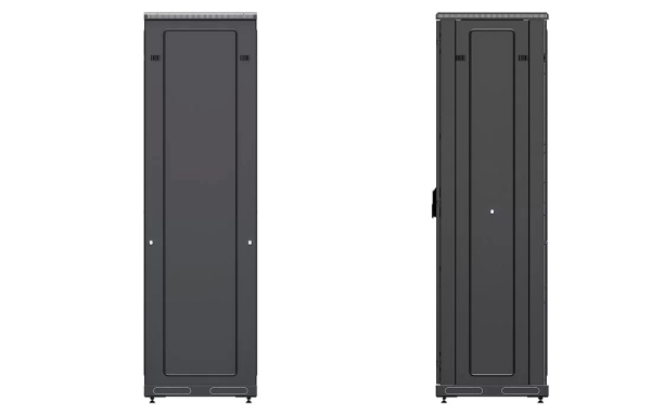 Шкаф телекоммуникационный напольный 19", 42U(800x1000), ШТ-НП-М-42U-800-1000-П-Ч, передняя дверь перфорация, черный ССД