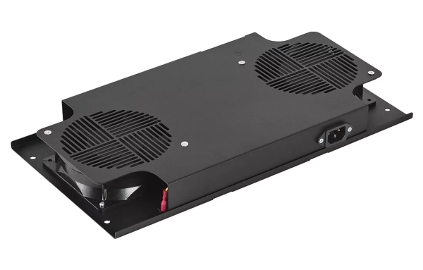 Вентиляторный модуль потолочный , 2 вентилятора с термореле ВМ-2-Т-Ч черный ССД