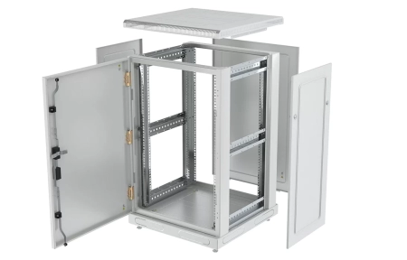 Шкаф телекоммуникационный напольный 19",24U(600x600), ШТ-НП-24U-600-600-М, передняя дверь металл ССД